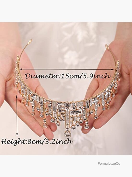 Crystal Rhinestone Tiara Princess Queen Crown Headband for Wedding Pageant main image 5
